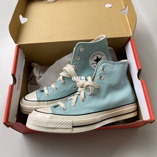 Converse 1970s รองเท้าผ้าใบ ข้อสูง สีฟ้า สีเขียว สไตล์คลาสสิก สําหรับผู้ชาย และผู้หญิง -1573