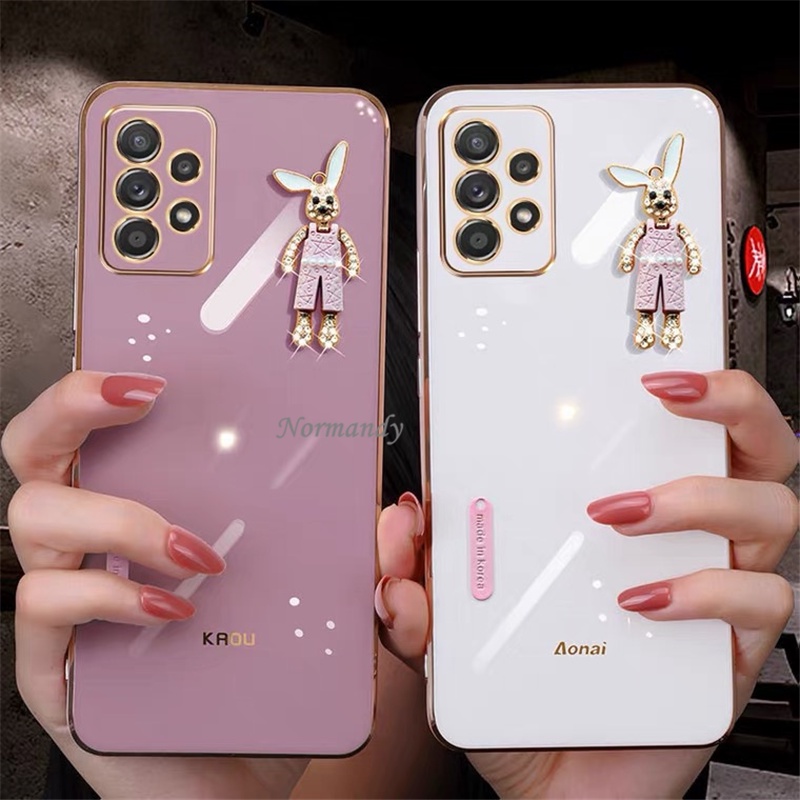 Hot Sale เคส Handphone Casing for Samsung Galaxy A53 A23 A33 A73 A23 LTE A13 M33 M23 5G 4G 2022 New Fashion Flash Drill Rabbit Silicagel Soft Cover Shockproof Protective Case เคสโทรศัพท์