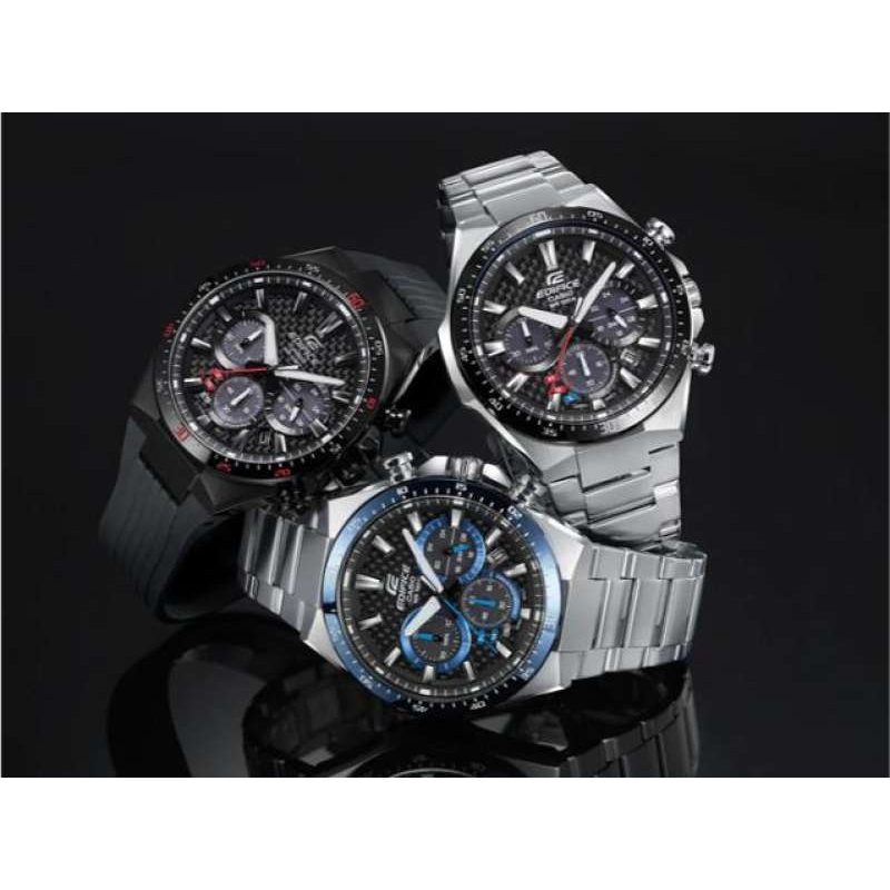 Win Watch Shop นาฬิกา Casio Edifice รุ่น EQS800CDB1B นาฬิกาผู้ชายสายแสตนเลส หน้าปัดน้ำเงิน ใช้พลังงานแสงอาทิตย์