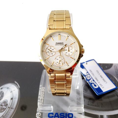 Casio แท้ศูนย์ Cmg  100%  Standard นาฬิกาข้อมือ สีทอง สายสแตนเลส รุ่น LTP-V300G MTP-V300G ประกันศูนย์ 1 ปี