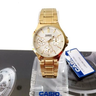 Casio แท้ศูนย์ Cmg 100% Standard นาฬิกาข้อมือ สีทอง สายสแตนเลส รุ่น LTP-V300G MTP-V300G ประกันศูนย์ 1 ปี