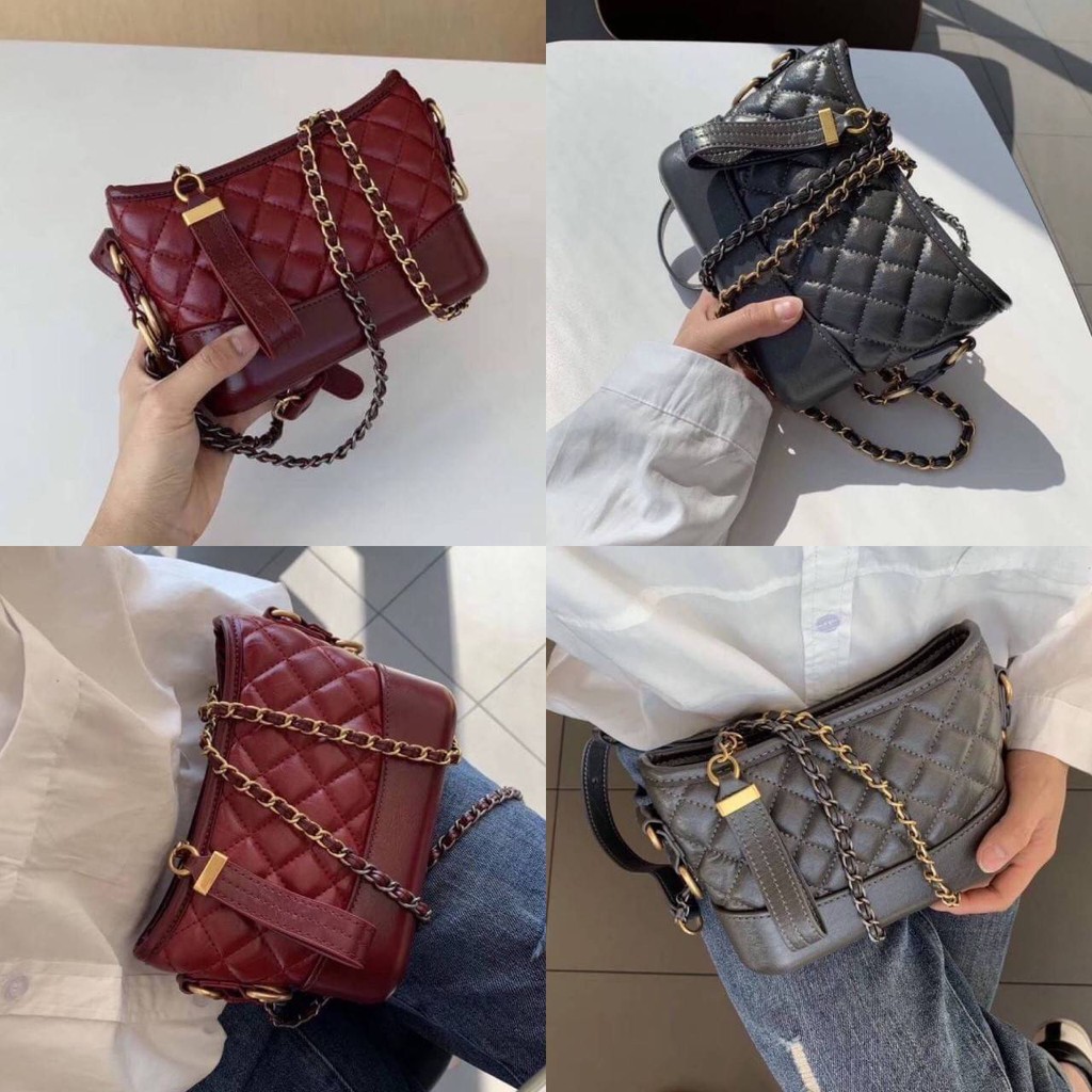 กระเป๋า ทรง Mini Gabrielle Chanel Bag กระเป๋าสะพายข้าง Mini Size ( ขนาด 18 cm. ) กระเป๋าสะพาย เกรดพรียม สวย ใช้ได้ทุกวัน