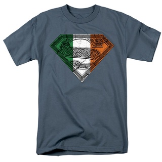 เสื้อยืดครอปเสื้อยืดลําลอง ผ้าฝ้าย 100% แขนสั้น พิมพ์ลายสัญลักษณ์ Superman Irish Celtic สไตล์คลาสสิก สําหรับผู้ชายS-5XL