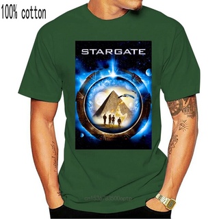 พร้อมส่ง เสื้อยืดลําลอง แขนสั้น พิมพ์ลายโลโก้ Stargate หลากสี แฟชั่นฤดูร้อน สําหรับผู้ชาย มีสีดํา สีขาวสามารถปรับแต่งได้