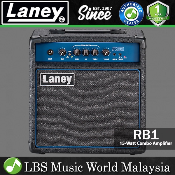 Laney RB1 15 วัตต์ 8 นิ้วลําโพงวูฟเฟอร์ Amp Richter Bass กีตาร์ Combo Amplifier (RB 1)