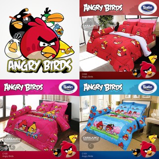 [5 ลาย] SATIN ชุดผ้าปูที่นอน แองกี้เบิร์ด Angry Birds #Total ซาติน ชุดเครื่องนอน ผ้าปู ผ้าปูเตียง ผ้านวม แองกรี้เบิร์ด