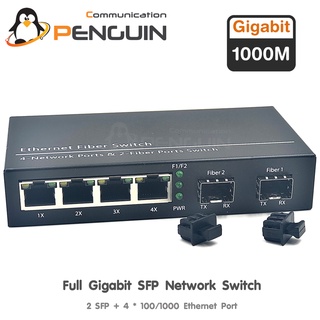 Full Gigabit Ethernet Switch 2 SFP + 4 GE (ประกัน 1 ปีเต็ม)