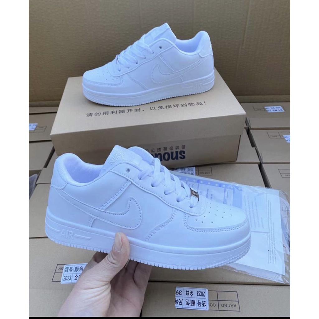 Air Force One AF1 รองเท้าผ้าใบ สีขาว รองเท้ากีฬา Unisex พร้อมส่ง ...