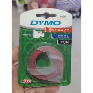 เทปปั๊มตัวอักษรนูน ไดโม DYMO สีแดง