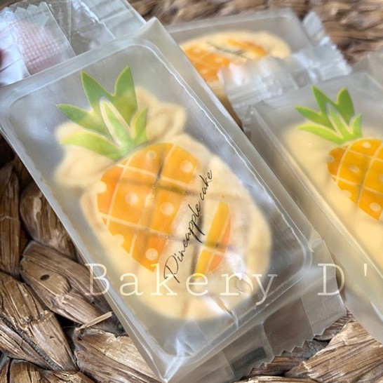 Bakery D'VER ❤️ ซองทาร์ตสับปะรดสีเหลืองลายสับปะรด ขนาด 4.5*13+2.5cm