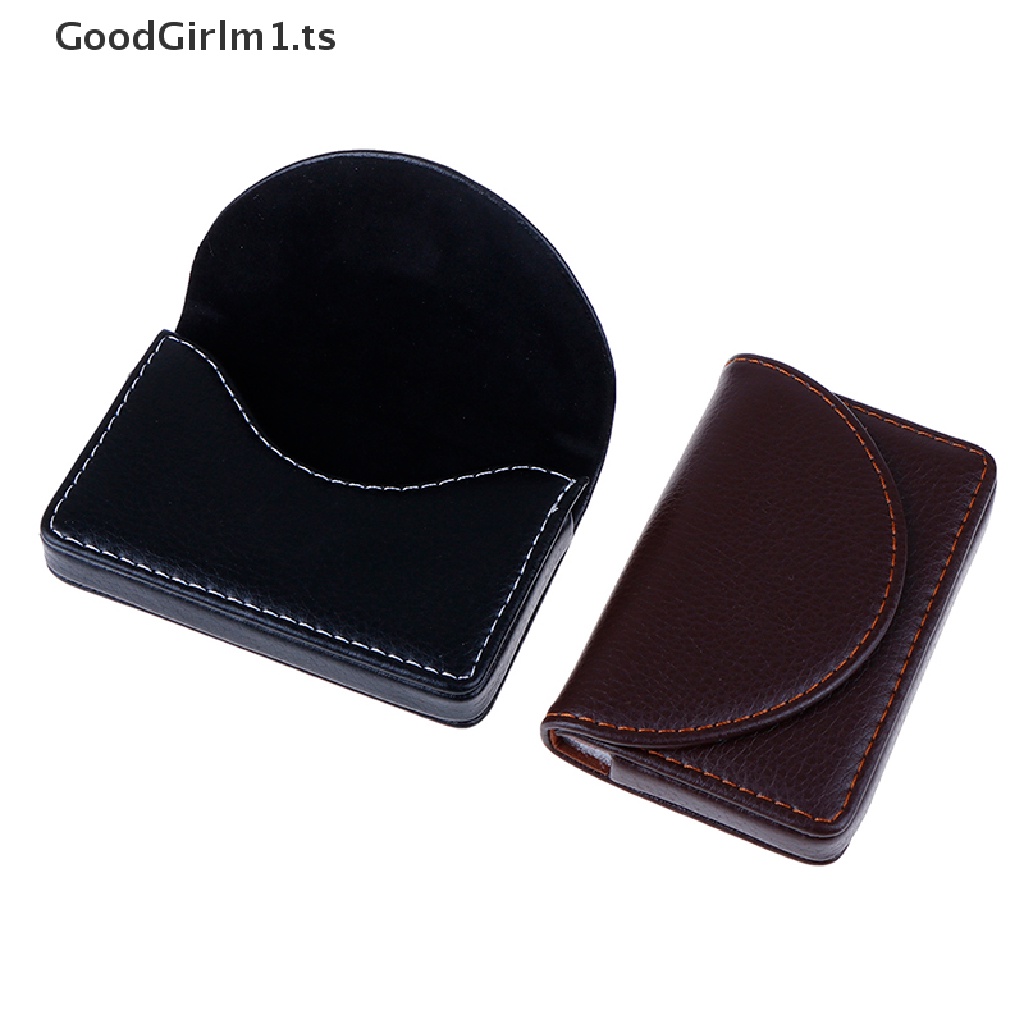 GoodGirlm1 Pocket Leather Name Business Card ID Card Credit Card Holder Case Wallet W/Box TS