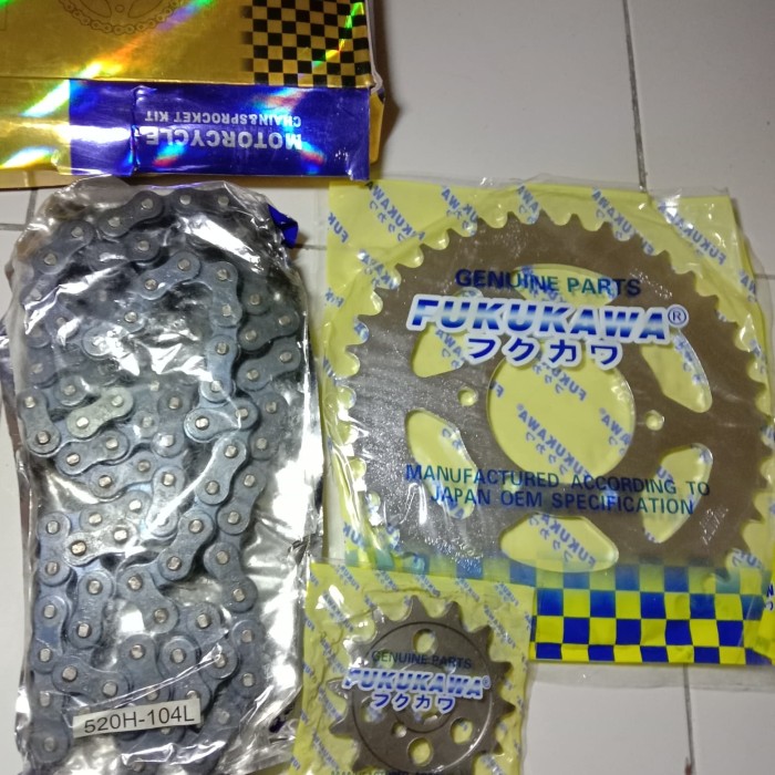 GEAR PACKAGE GEAR SET KAWASAKI NINJA RR FUKUKAWA TITANIUM STEEL