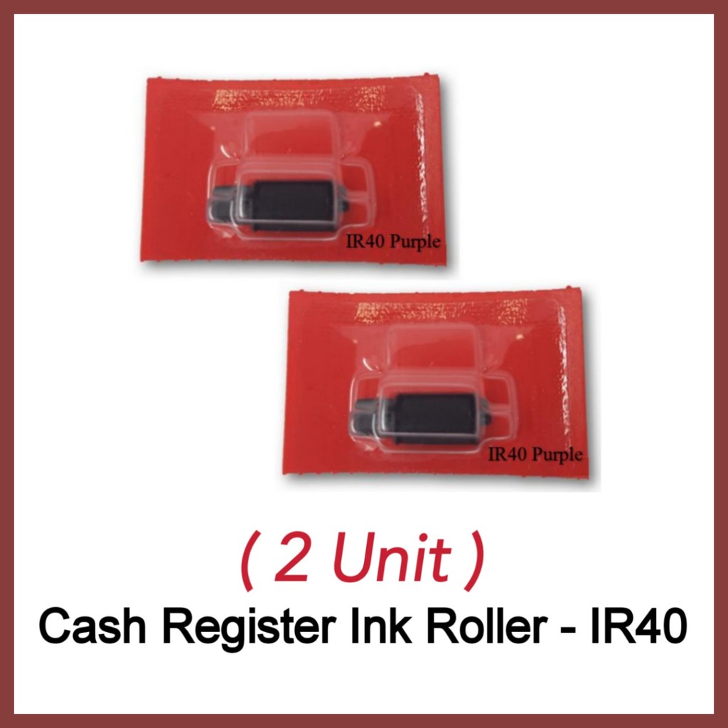 IR-40 / IR40 / IR 40 Ink Roller สําหรับเครื่องบันทึกเงินสด - สีม่วงในสี (2 ชิ้น)