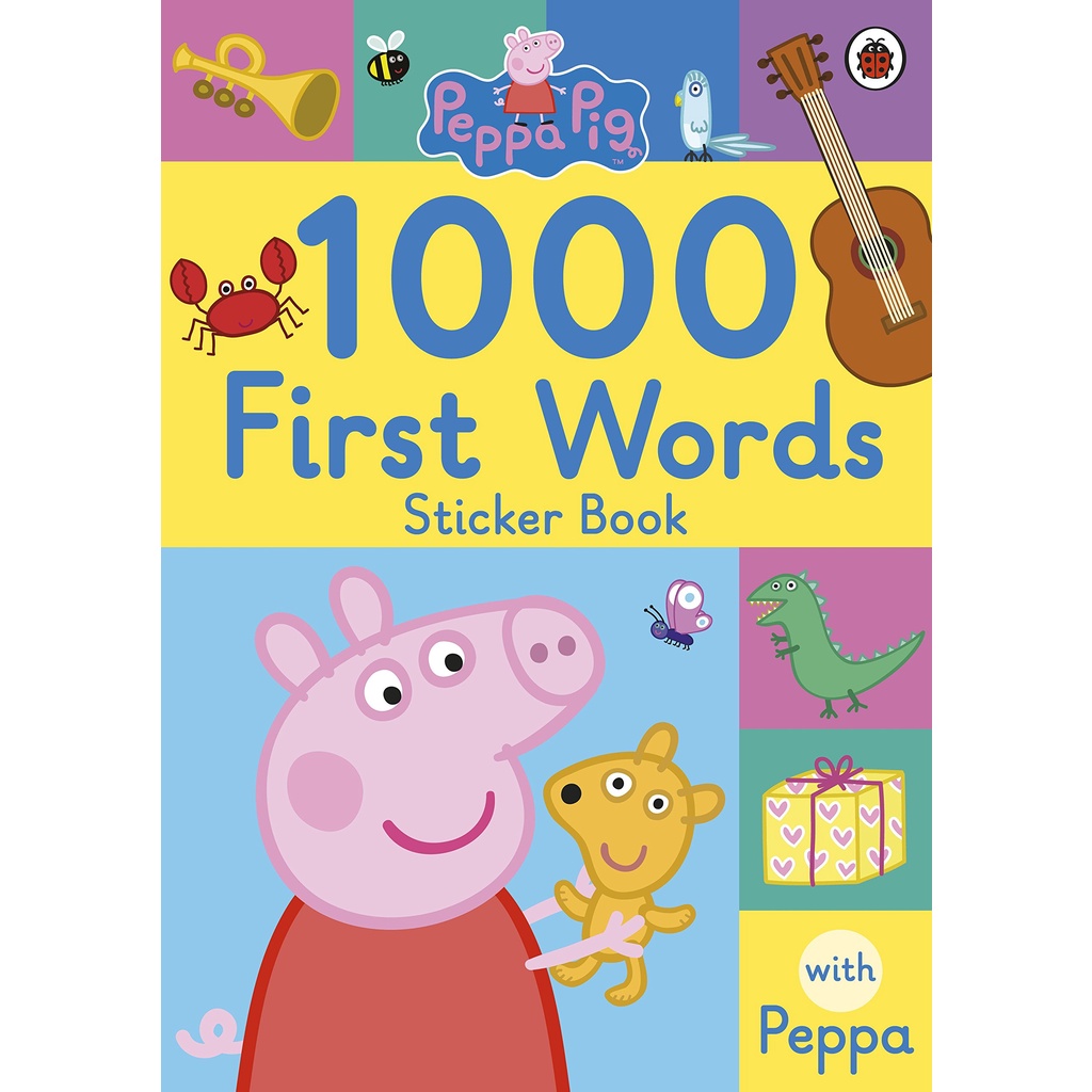 Peppa Pig: 1000 First Words Sticker Book หนังสือเด็ก สติ๊กเกอร์ หมูน้อยเป๊บป้า ภาษาอังกฤษ ปกอ่อน #94
