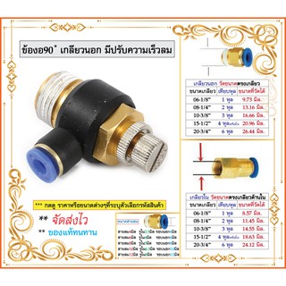 ข้อต่อลม JSC ข้อต่อ งอ90 องศา เกลียวนอก ปรับอัตราการไหลของลม สินค้าพร้อมส่ง จัดส่งรวดเร็ว ‎Fitting