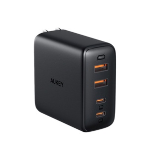 AUKEY PA-B7 Omnia 100W 4-Port USB C Charger, PD Charger with GaNFast , USB C Laptop Charger Power Delivery หัวชาร์จ หัวชาร์จเร็ว 100W รุ่น PA-B7