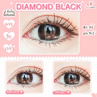 คอนแทคเลนส์ Diamond ดำ พร้อมส่งแบบปกติ และค่าสายตาสั้น 0.00- 10.00 (สายตาที่มีในลิสกดสั่งได้เลยค่า)