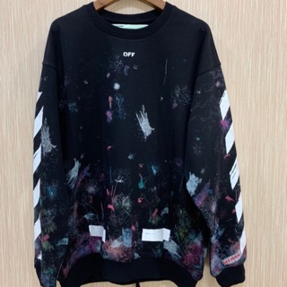 เสื้อแขนยาวoff white garaxy brush sweater