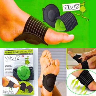 Strutz Cushioned Arch แผ่นผ้ารองอุ้งเท้า ลดปวดอักเสบอุ้งเท้า เนื้อนุ่ม