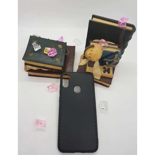 เคสสีดำ ลายเคฟล่า  ซัมซุง เอ11 ขนาดหน้าจอ 6.4นิ้ว Case Kevlar black in color for Samsung Galaxy A11 (6.4")