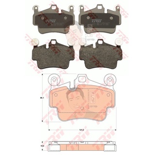 GDB1836 ผ้าเบรค-หน้า(TRW) (เนื้อผ้า COTEC) PORSCHE 911 (997) CARRERA 04-07