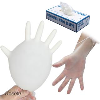 100PCS Heavy Duty Disposable Vinyl Glove Powder Free Stretchy for Salon Home