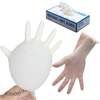 100PCS Heavy Duty Disposable Vinyl Glove Powder Free Stretchy for Salon Home