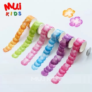 Muikids เทปวาชิ ทรงกลีบดอกไม้ ใหม่!! เทปลายกลีบดอก สวยงาม สำหรับตกแต่งdiy