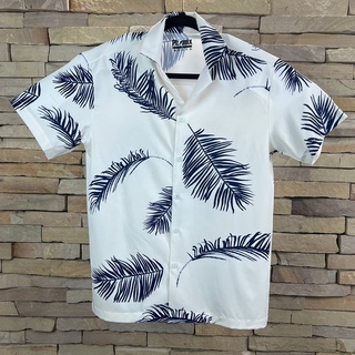 เสื้อฮาวายลายใบไม้ ผ้าไหมอิตาลีใส่สบาย