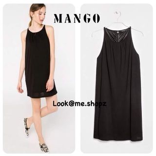 MNG : Black Pleated Dress