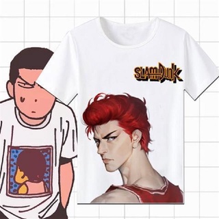 Slam Dunk Sakuragiดอกไม้แผนที่Rukawaเมเปิ้ลอะนิเมะเสื้อผ้าเสื้อยืดชายและหญิงเสื้อนักเรียน