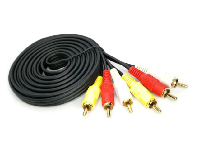 สายเอวี ภาพและเสียง AV 3ออก3 (RCA) เอวี ขาวเหลืองแดง เสียบทีวี กล่องดิจิตอล