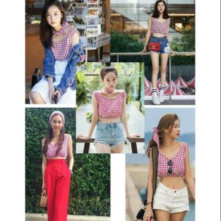 มาสิคะ สายแบ๊ว เสื้อแขนกุดลายสก๊อต