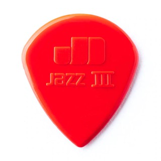 ปิ๊กกีตาร์ PICK Jim Dunlop SERIES  JAZZ III- NYLON สีแดง แท้ 100%