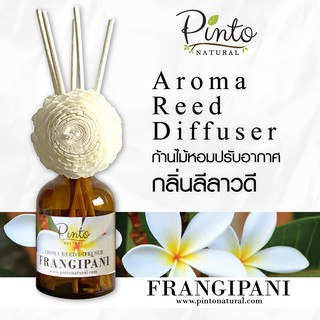 PINTONATURAL ก้านไม้หอมปรับอากาศ กลิ่นลีลาวดี Aroma Reed Diffuser Frangipani ขนาด 50ml.และ100ml.