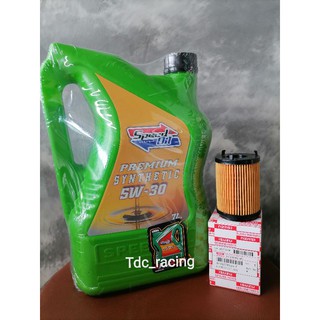 น้ำมันเครื่องรถยนต์​speedoilสังเคราะห์​แท้ SAE​5W30​ พร้อมกรองแท้ออนิวดีแม็ก1.9, 2020