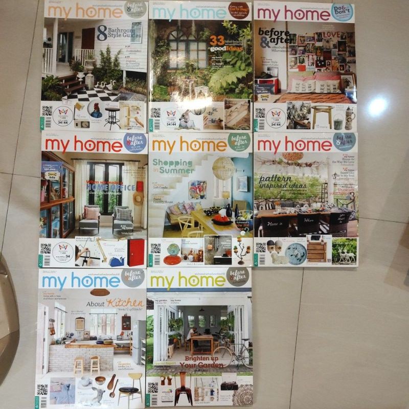 นิตยสาร my home มือสอง สภาพนางฟ้า ฉบับปี 2014 before &amp; after pattern kitchen bathroom garden summer home office