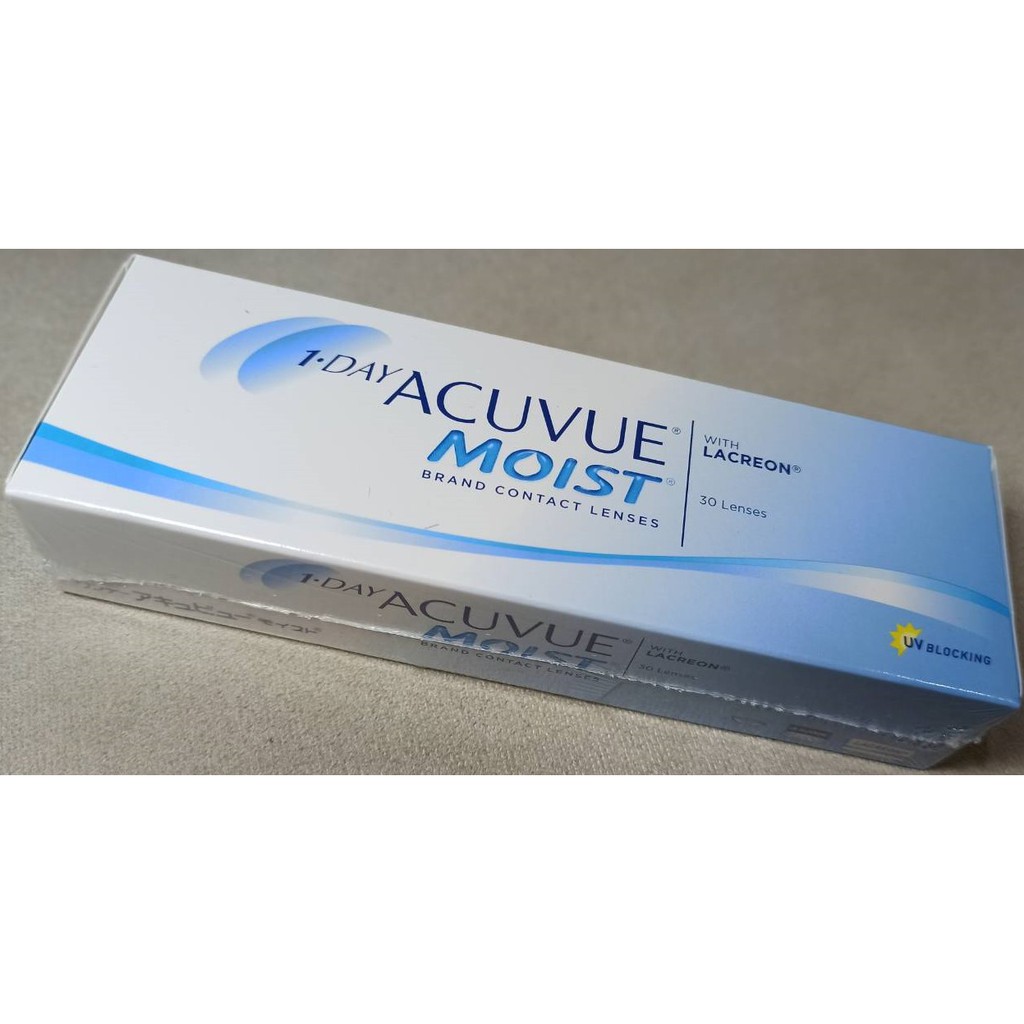 คอนแทคเลนส์รายวัน 1-DAY ACUVUE MOIST CONTACT LENSES (1 box : 15 pairs) B.C (ความโค้ง) 9.0