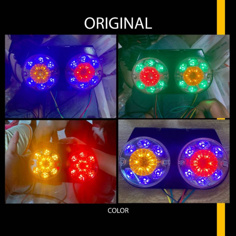 ไฟราวข้าง รถบรรทุก สต๊อปแลม 12v-24vแป้นดำ ราคาต่อแป้น