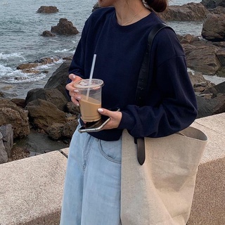 เสื้อกันหนาว แขนยาว ทรงหลวม หลากสี