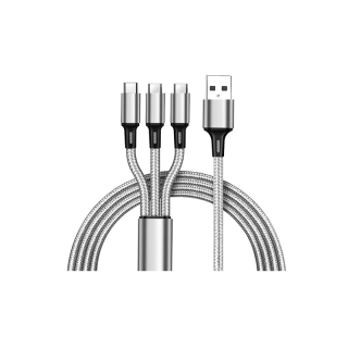 BJONE 3 in 1 สายชาร์จ Micro USB / iPhone /Type-C 2.4A สำหรับ Android iPhone