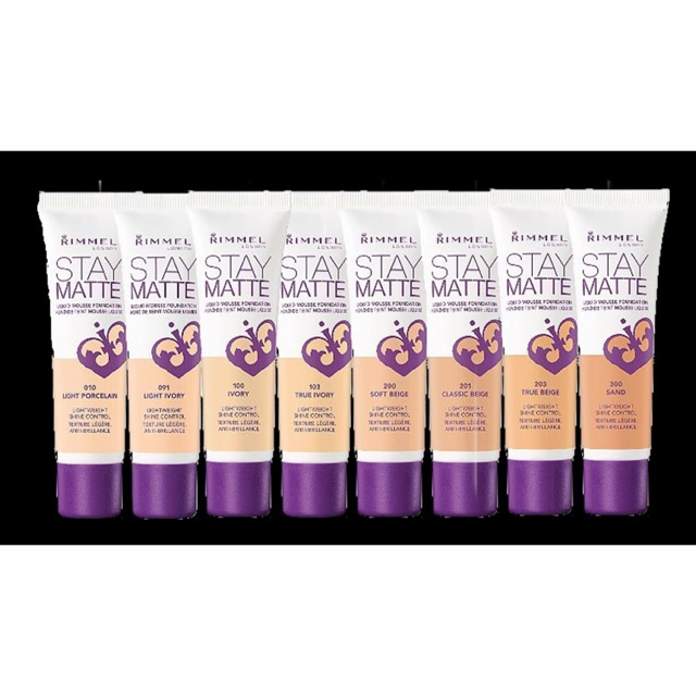 Sale!!!พร้อมส่ง Rimmel Stay Matte liquid mousse foundation 30m.