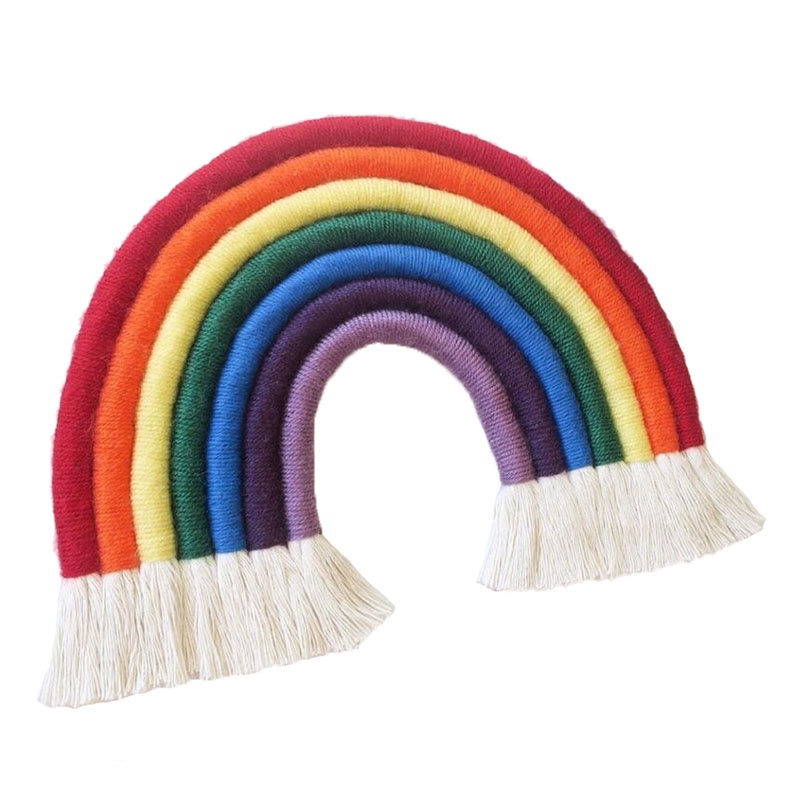 INS Nordic Rainbowถักเครื่องประดับCreative Insเครื่องประดับตกแต่งสาวเด็กพื้นหลังผนังตกแต่งห้องDhome