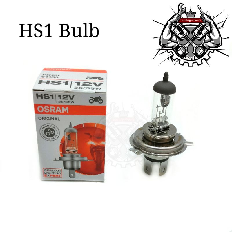 หลอดไฟหน้า Mentol Depan HS1 12V 35/35W PX43t Osram FZ150 GT128 CT110
