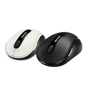 Microsoft Wireless Blue Shadow Mouse พกพา 4000 Black Blue Shadow 4000 Wireless Mouse Office **สีดำหมด**