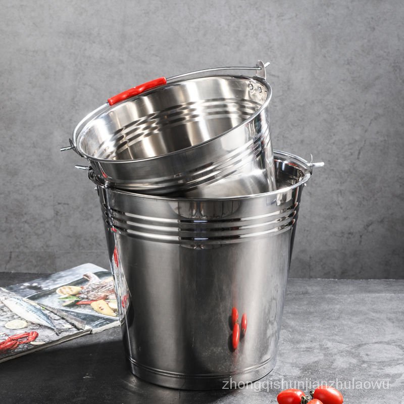 No Magnetic Thick Stainless Steel Bucket Bucket Love Storage Bucket ...