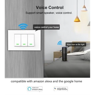 (รับประกัน 1 ปี) สวิตช์ไฟ wifi ใช้สายนิวตรอน (N) และ 2 in 1 แบบปุ่มกด Tuya Smart Switch รุ่น TB สวิตช์อัจฉริยะ