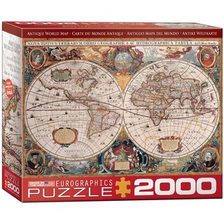 จิ๊กซอว์ Eurographics - Antique World Map  2000 piece  (ของแท้  มีสินค้าพร้อมส่ง)