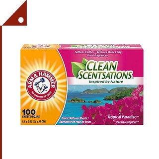 Arm&amp;Hammer : ANHTPR-100* แผ่นหอมปรับผ้านุ่ม Arm &amp; Hammer Clean Scentsations Fabric Softener Sheets Tropical Paradise