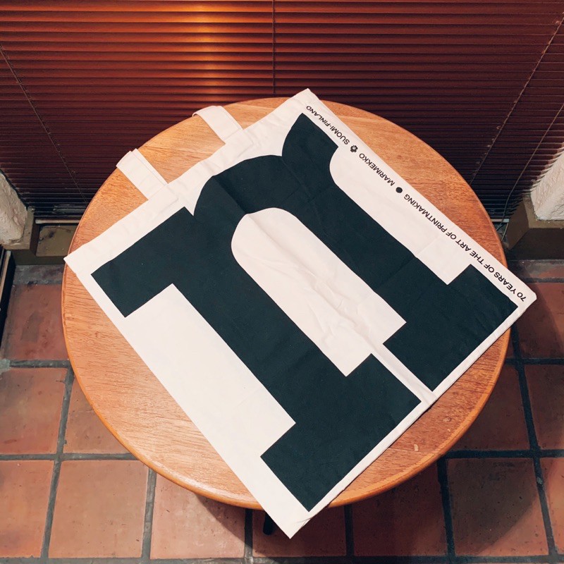 Marimekko 70th Anniversary logo totebag